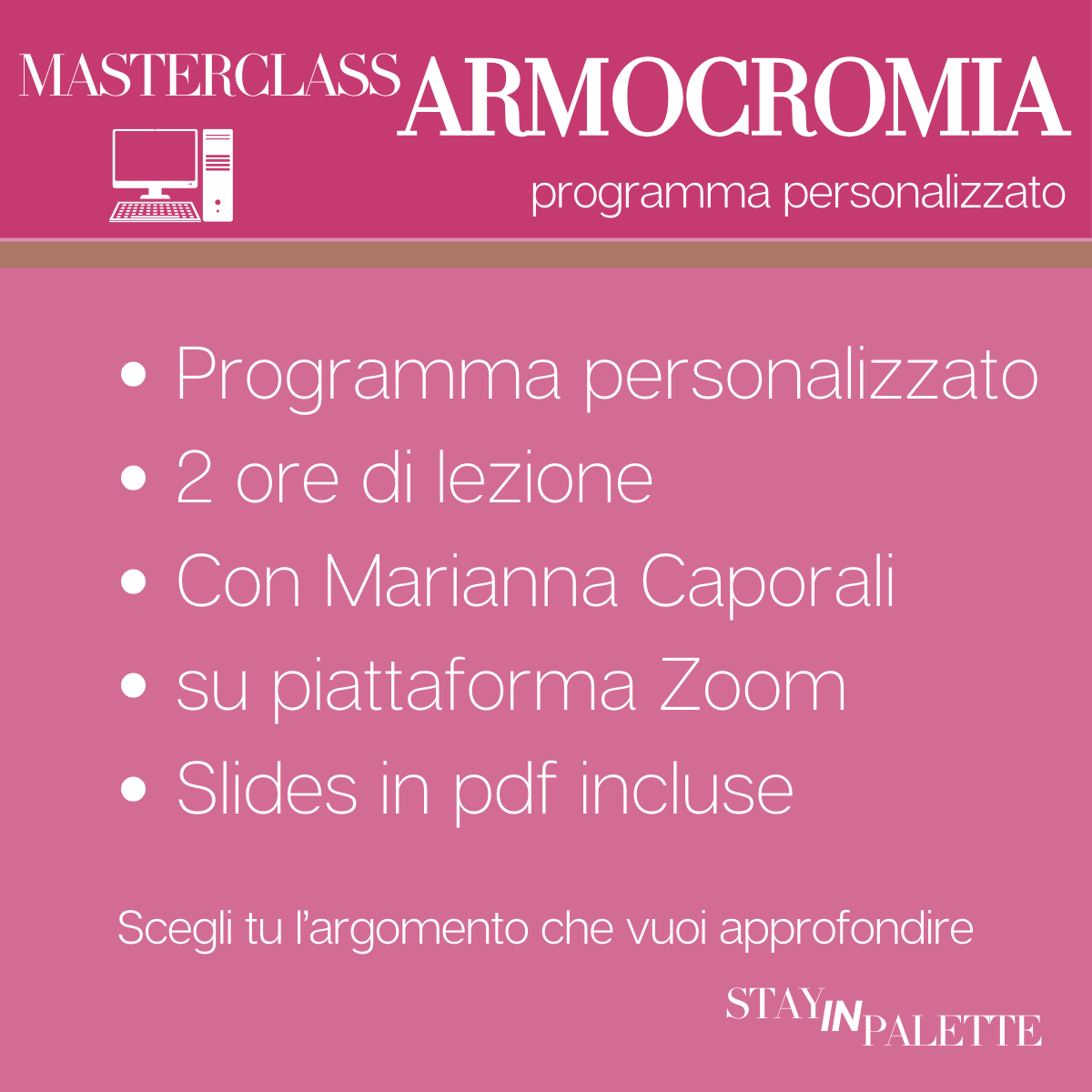 Masterclass di Armocromia On Line