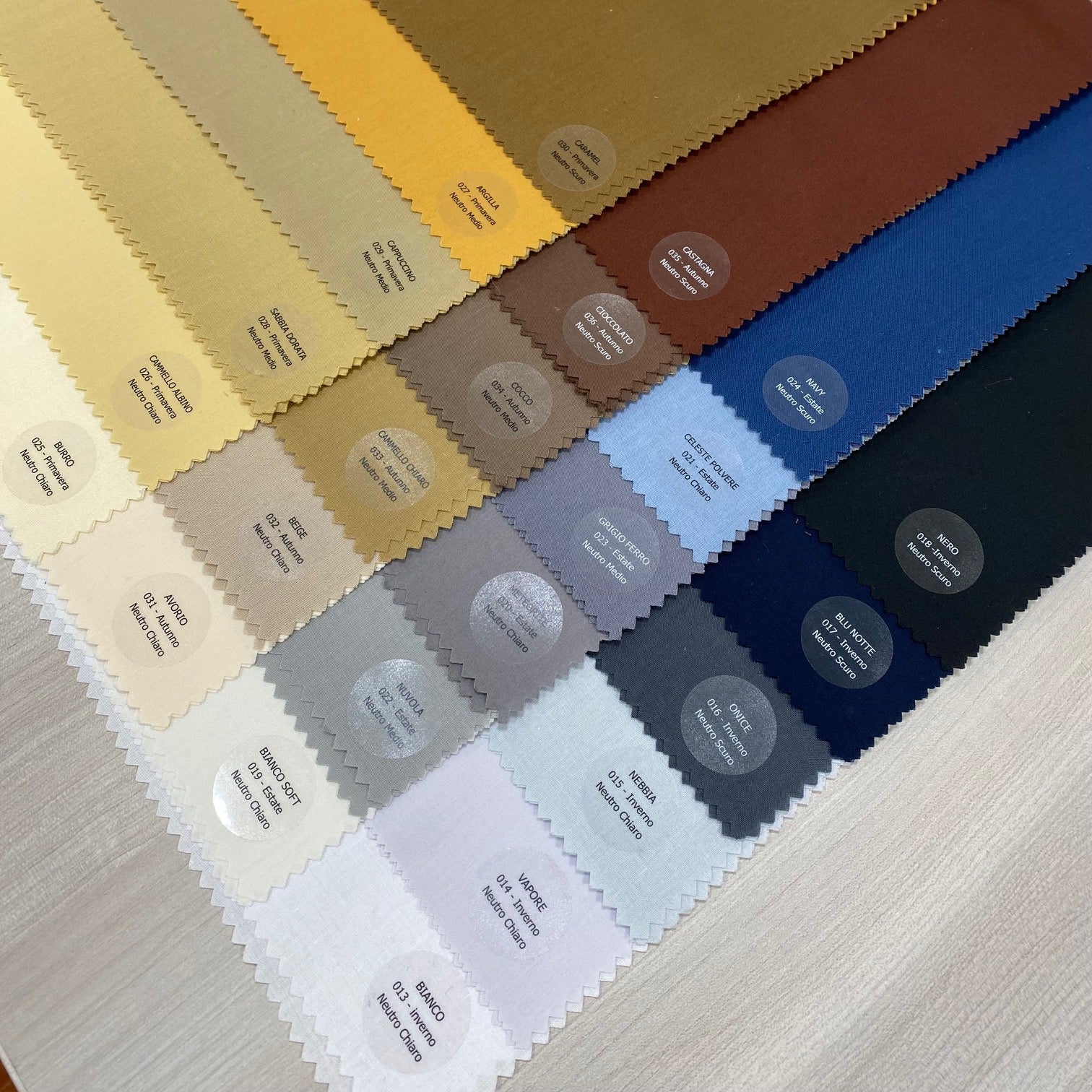 Set 28 Drappi - I Colori Neutri Armocromia