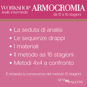 Workshop di Armocromia - Corso Pratico e le 16 stagioni